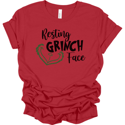 Resting Grinch Face Women's Graphic Tee