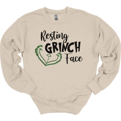 Resting Grinch Face Women's Crewneck