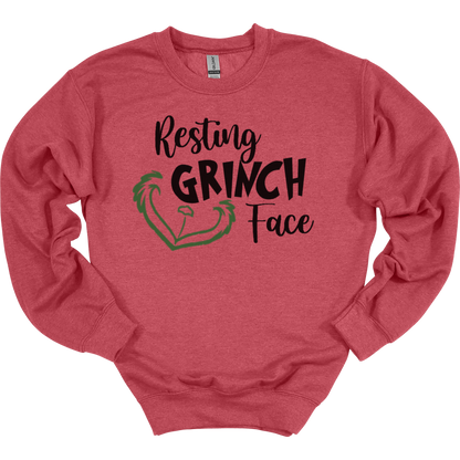 Resting Grinch Face Women's Crewneck