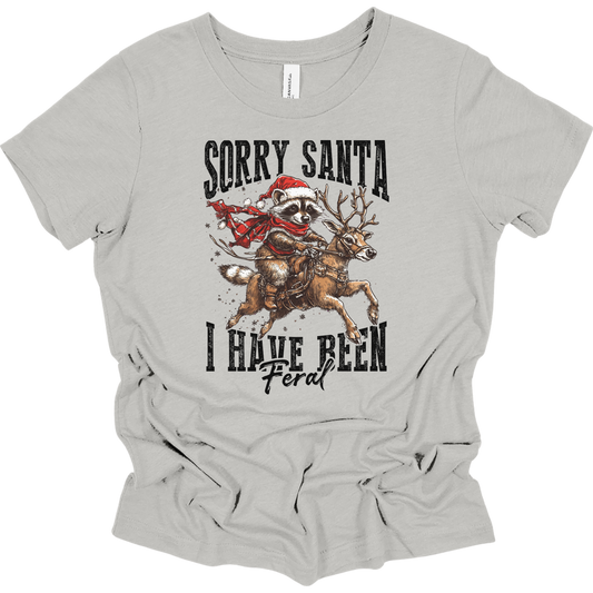 Sorry Santa I've Been Feral Youth Graphic Tee