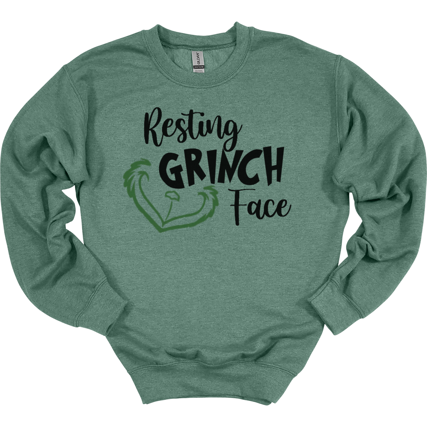 Resting Grinch Face Women's Crewneck