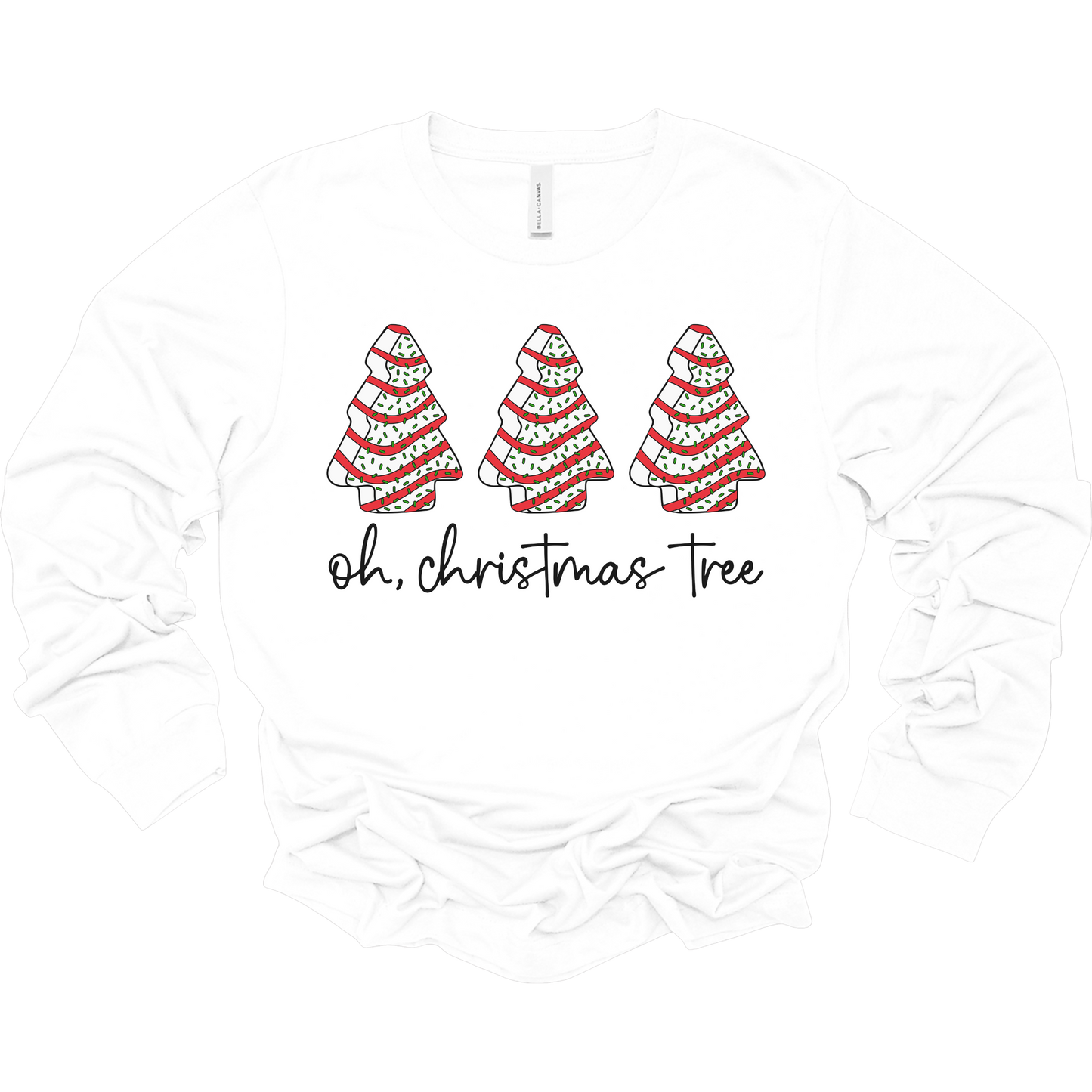 Oh Christmas Tree Cake Women's Long Sleeve Graphic Tee