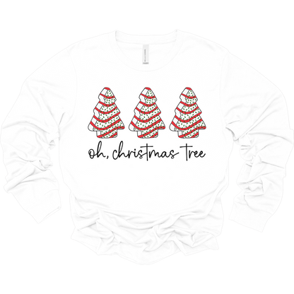 Oh Christmas Tree Cake Women's Long Sleeve Graphic Tee