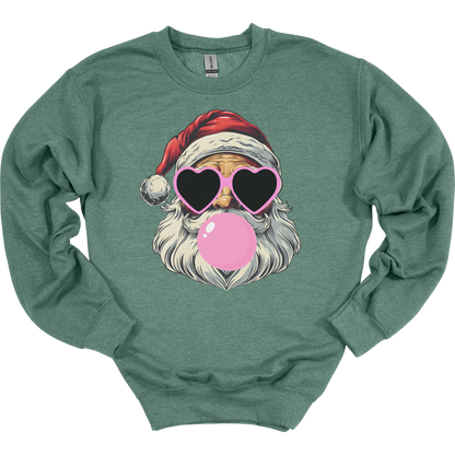 Bubblegum Santa Women's Crewneck