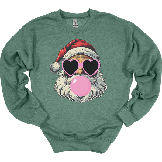 Bubblegum Santa Women's Crewneck