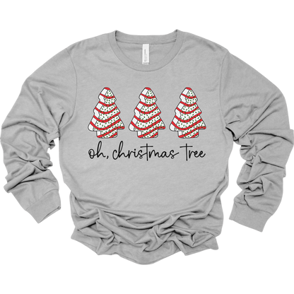 Oh Christmas Tree Cake Women's Long Sleeve Graphic Tee