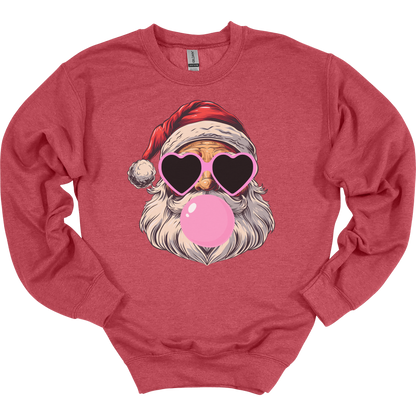 Bubblegum Santa Women's Crewneck