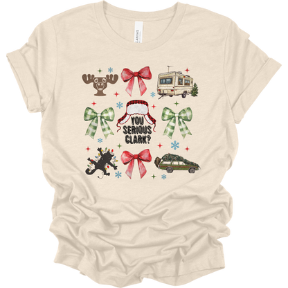 Christmas Vacation Coquette Women's Graphic Tee