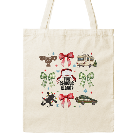 Christmas Vacation Coquette Canvas Tote Bag