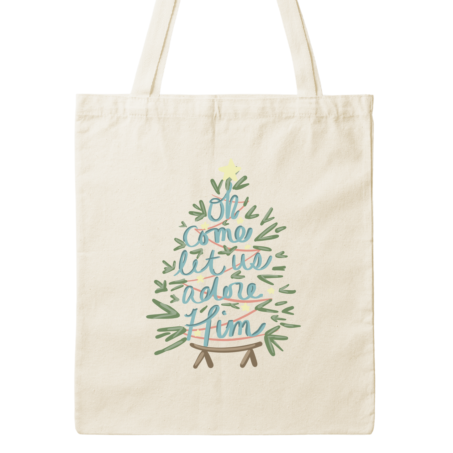 Come Let Us Adore Him Canvas Tote Bag