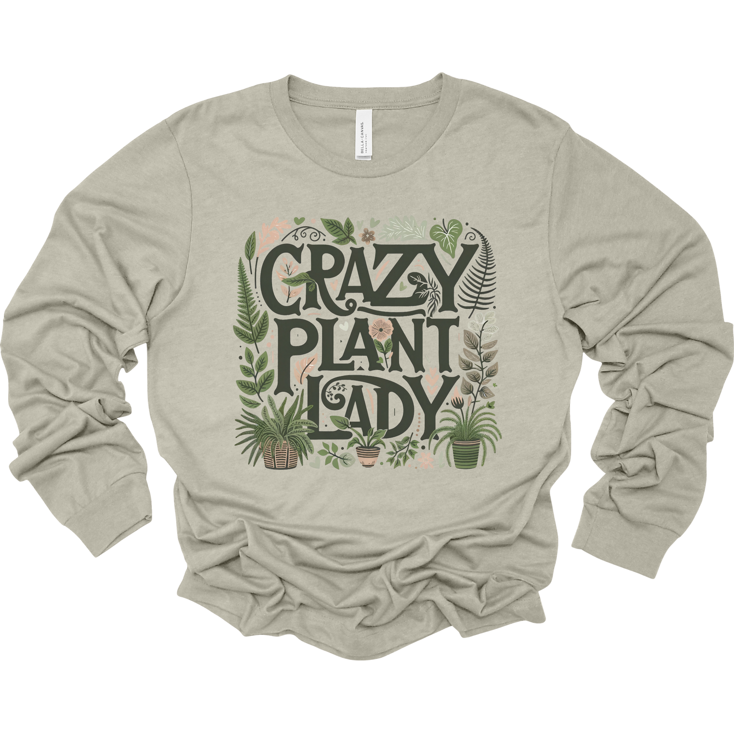 Crazy Plant Lady Women's Long Sleeve Graphic Tee