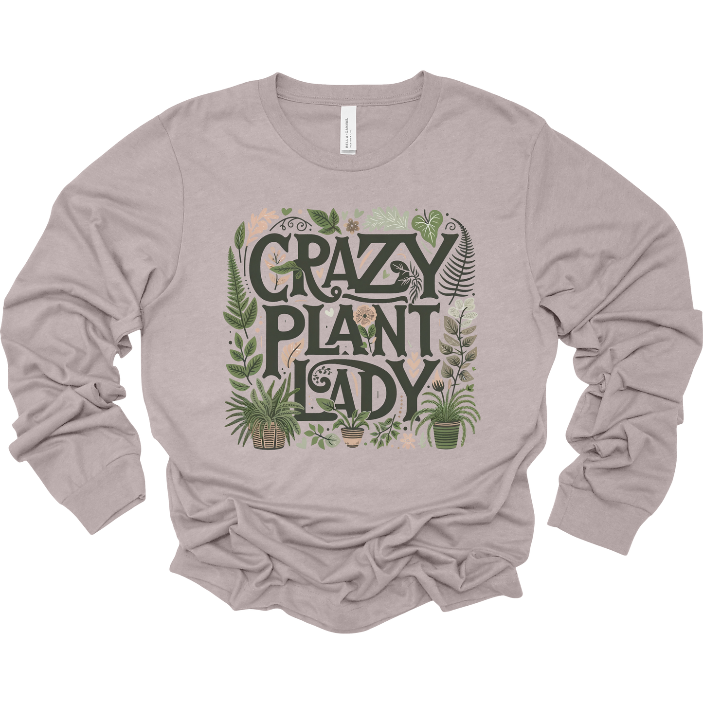 Crazy Plant Lady Women's Long Sleeve Graphic Tee