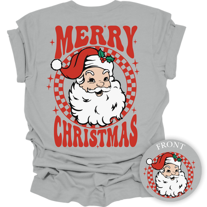 Retro Santa Merry Christmas Women's Graphic Tee