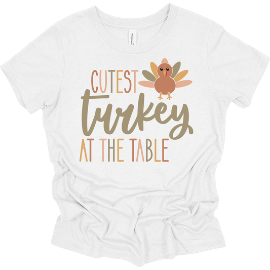 Cutest Turkey at the Table Youth Graphic Tee