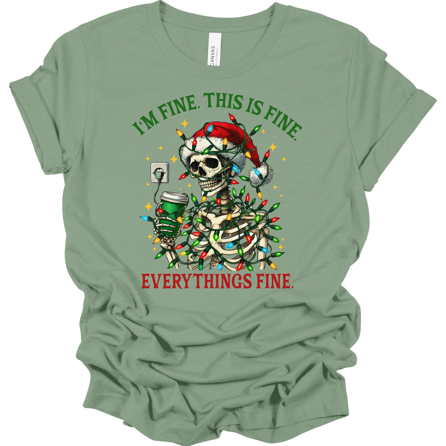 Everything's Fine Christmas Women's Graphic Tee