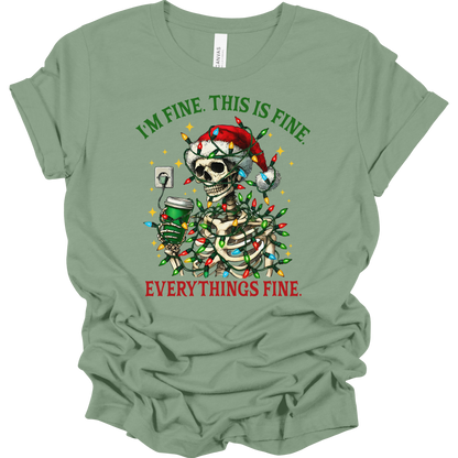 Everything's Fine Christmas Women's Graphic Tee