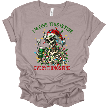 Everything's Fine Christmas Women's Graphic Tee