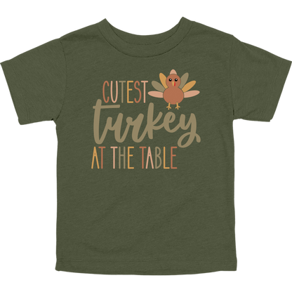 Cutest Turkey at the Table Toddler Graphic Tee