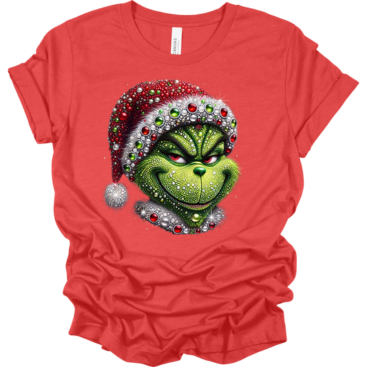 Bedazzled Grinch Women's Graphic Tee