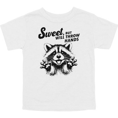 Sweet but Will Throw Hands Toddler Graphic Tee