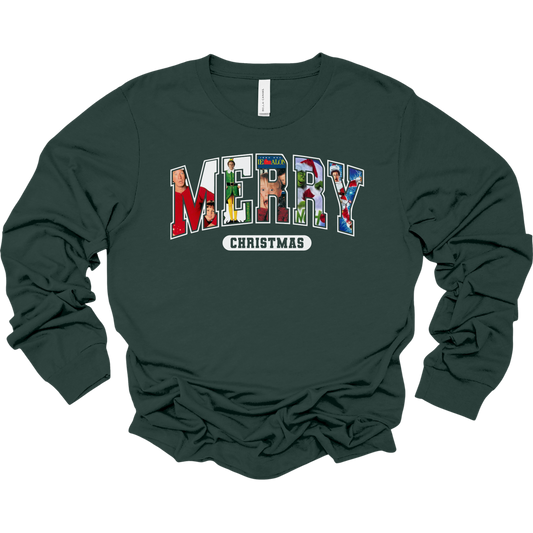 Merry Christmas Movies Women's Long Sleeve Graphic Tee