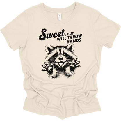 Sweet but Will Throw Hands Youth Graphic Tee