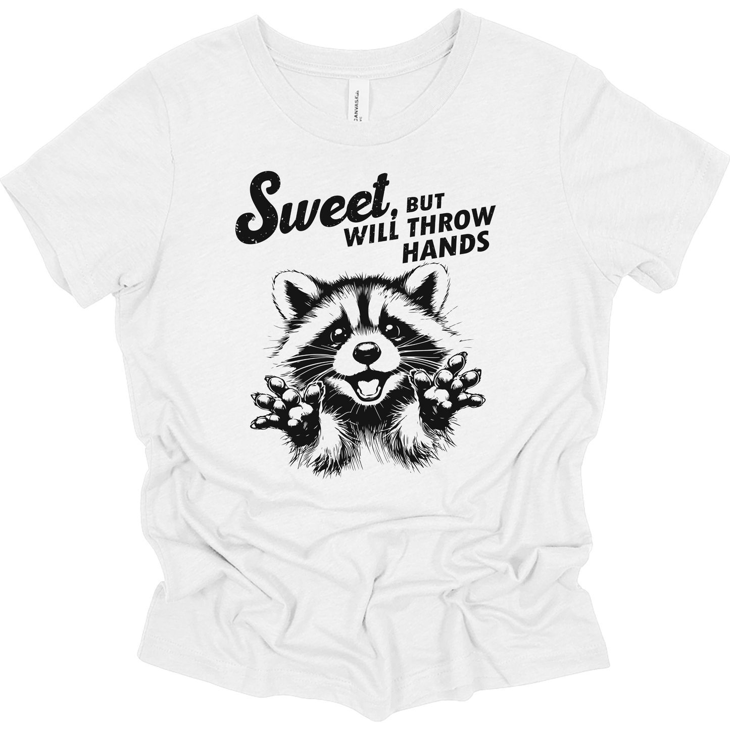 Sweet but Will Throw Hands Youth Graphic Tee