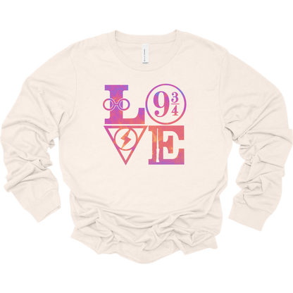 Harry Potter LOVE Women's Long Sleeve Graphic Tee