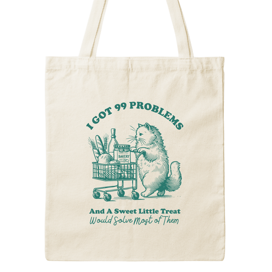 99 Problems Canvas Tote Bag