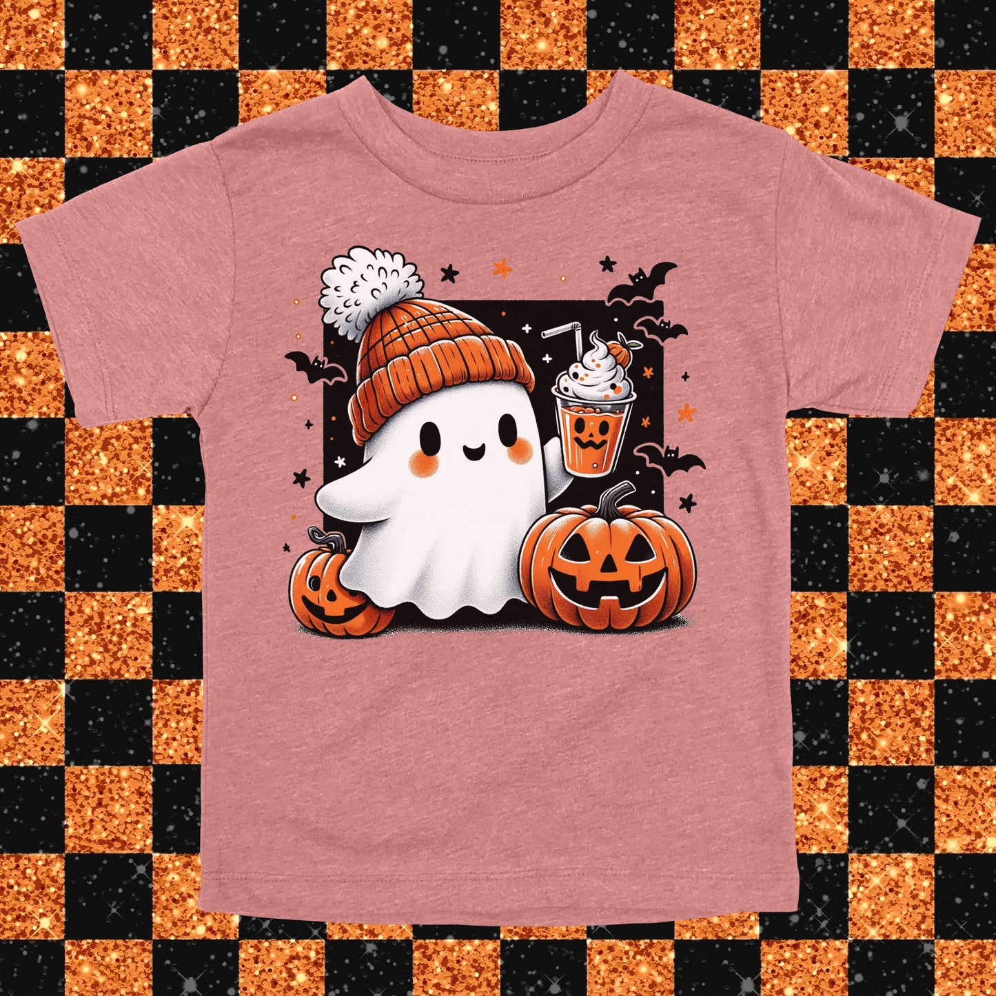 Cute Ghost Beanie Toddler Tee