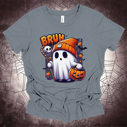 Bruh Ghost with Beanie Youth Tee