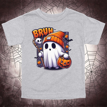 Bruh Ghost Beanie Toddler Tee