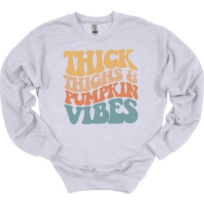 Thick Thighs & Pumpkin Vibes Women's Crewneck