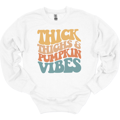 Thick Thighs & Pumpkin Vibes Women's Crewneck