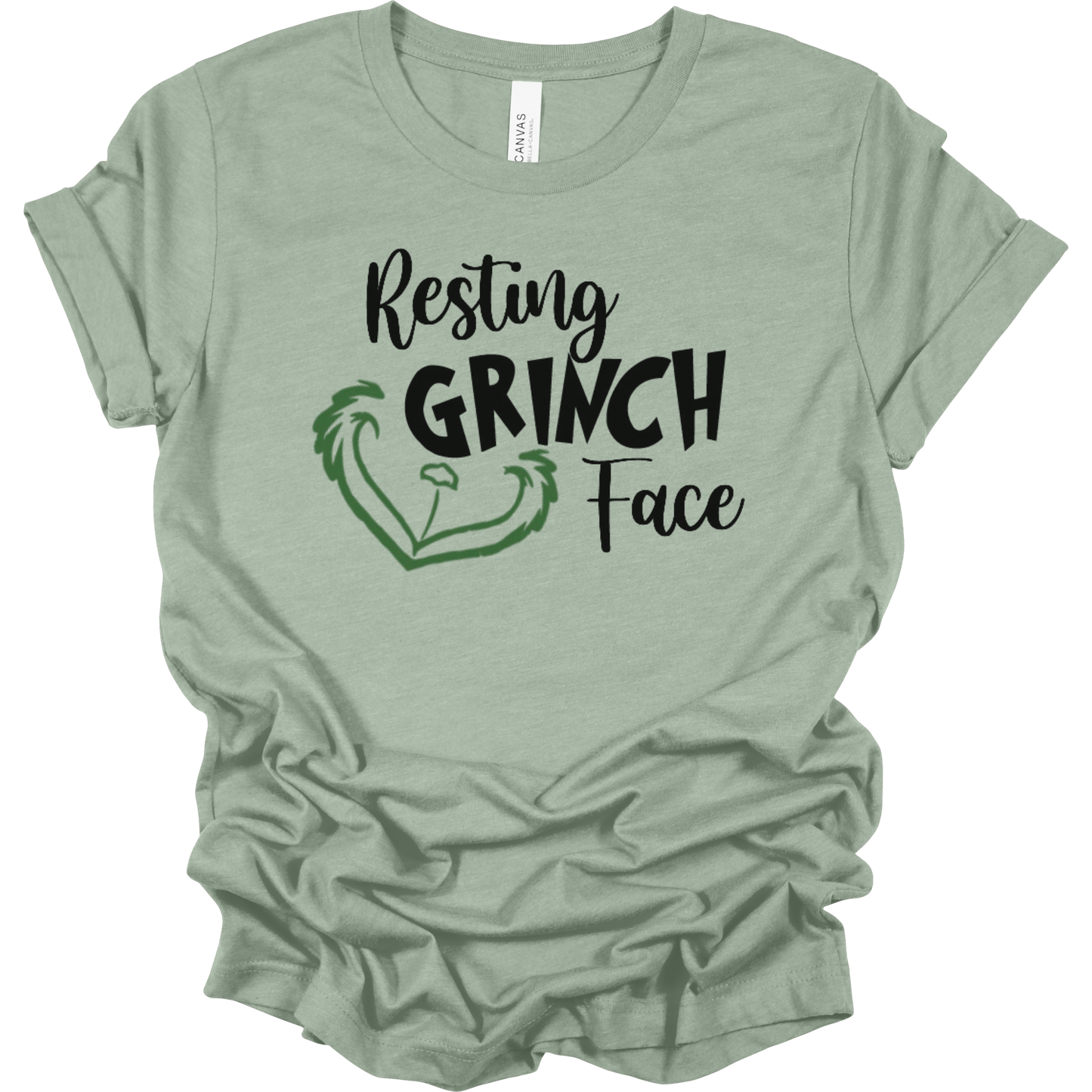 Resting Grinch Face Women's Graphic Tee