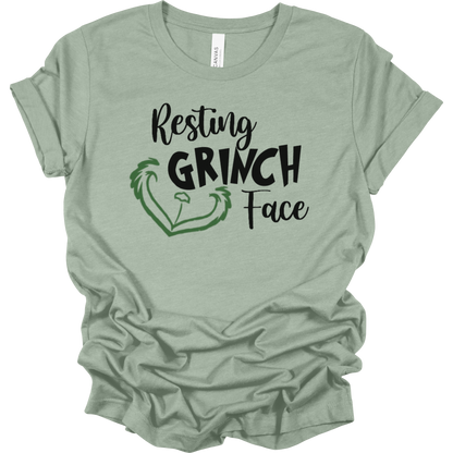 Resting Grinch Face Women's Graphic Tee